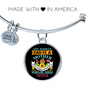 Any Woman Can be a Yorkshire Terrier Mom Bracelet Stainless Steel or 18k Gold Circle Bangle-Express Your Love Gifts