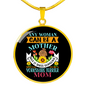 Any Woman Can be a Yorkshire Terrier Mom Circle Necklace Stainless Steel or 18k Gold 18-22"-Express Your Love Gifts