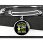 Any Women Can be a Dog Mom Bracelet Stainless Steel or 18k Gold Circle Bangle-Express Your Love Gifts