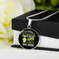 Any Women Can be a Dog Mom Circle Necklace Stainless Steel or 18k Gold 18-22"-Express Your Love Gifts