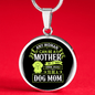 Any Women Can be a Dog Mom Circle Necklace Stainless Steel or 18k Gold 18-22"-Express Your Love Gifts
