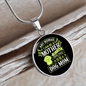 Any Women Can be a Dog Mom Circle Necklace Stainless Steel or 18k Gold 18-22"-Express Your Love Gifts