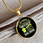 Any Women Can be a Dog Mom Circle Necklace Stainless Steel or 18k Gold 18-22"-Express Your Love Gifts