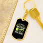 Any Women Can be a Dog Mom Keychain Stainless Steel or 18k Gold Dog Tag Keyring-Express Your Love Gifts