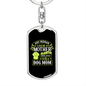 Any Women Can be a Dog Mom Keychain Stainless Steel or 18k Gold Dog Tag Keyring-Express Your Love Gifts