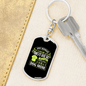 Any Women Can be a Dog Mom Keychain Stainless Steel or 18k Gold Dog Tag Keyring-Express Your Love Gifts