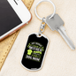 Any Women Can be a Dog Mom Keychain Stainless Steel or 18k Gold Dog Tag Keyring-Express Your Love Gifts