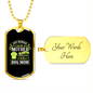 Any Women Can Be a Dog Mom Necklace Stainless Steel or 18k Gold Dog Tag 24" Chain-Express Your Love Gifts