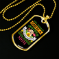 Any Womn Can be a Golden Retriever Mom Necklace Stainless Steel or 18k Gold Dog Tag 24" Chain-Express Your Love Gifts