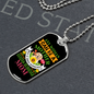 Any Womn Can be a Golden Retriever Mom Necklace Stainless Steel or 18k Gold Dog Tag 24" Chain-Express Your Love Gifts
