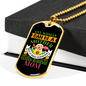 Any Womn Can be a Golden Retriever Mom Necklace Stainless Steel or 18k Gold Dog Tag 24" Chain-Express Your Love Gifts