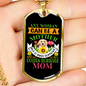 Any Womn Can be a Golden Retriever Mom Necklace Stainless Steel or 18k Gold Dog Tag 24" Chain-Express Your Love Gifts