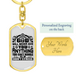 Anything You Can't Handle Keychain Stainless Steel or 18k Gold Dog Tag Keyring-Express Your Love Gifts