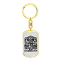 Anything You Can't Handle Keychain Stainless Steel or 18k Gold Dog Tag Keyring-Express Your Love Gifts