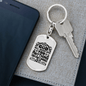 Anything You Can't Handle Keychain Stainless Steel or 18k Gold Dog Tag Keyring-Express Your Love Gifts