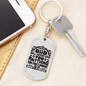 Anything You Can't Handle Keychain Stainless Steel or 18k Gold Dog Tag Keyring-Express Your Love Gifts