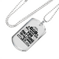 Anything You Can't Handle Necklace Stainless Steel or 18k Gold Dog Tag 24" Chain-Express Your Love Gifts