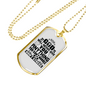 Anything You Can't Handle Necklace Stainless Steel or 18k Gold Dog Tag 24" Chain-Express Your Love Gifts