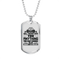 Anything You Can't Handle Necklace Stainless Steel or 18k Gold Dog Tag 24" Chain-Express Your Love Gifts