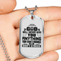 Anything You Can't Handle Necklace Stainless Steel or 18k Gold Dog Tag 24" Chain-Express Your Love Gifts