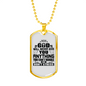 Anything You Can't Handle Necklace Stainless Steel or 18k Gold Dog Tag 24" Chain-Express Your Love Gifts