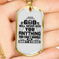 Anything You Can't Handle Necklace Stainless Steel or 18k Gold Dog Tag 24" Chain-Express Your Love Gifts