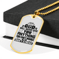 Anything You Can't Handle Necklace Stainless Steel or 18k Gold Dog Tag 24" Chain-Express Your Love Gifts