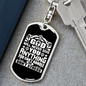 Anything You Can't Handle White Keychain Stainless Steel or 18k Gold Dog Tag Keyring-Express Your Love Gifts