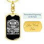 Anything You Can't Handle White Keychain Stainless Steel or 18k Gold Dog Tag Keyring-Express Your Love Gifts