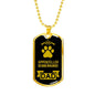Appenzeller Sennenhunde Dad Dog Necklace Stainless Steel or 18k Gold Dog Tag W 24" Dog Owner Lover-Express Your Love Gifts
