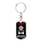 Appenzeller Sennenhunde Keychain Stainless Steel or 18k Gold Dog Tag Keyring-Express Your Love Gifts