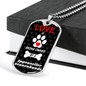 Appenzeller Sennenhunde Love Is Stainless Steel or 18k Gold Dog Tag 24" Chain-Express Your Love Gifts