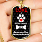 Appenzeller Sennenhunde Love Is Stainless Steel or 18k Gold Dog Tag 24" Chain-Express Your Love Gifts