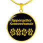 Appenzeller Sennenhunde Mama Circle Necklace Stainless Steel or 18k Gold 18-22" Dog Owner Lover-Express Your Love Gifts