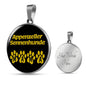 Appenzeller Sennenhunde Mama Circle Necklace Stainless Steel or 18k Gold 18-22" Dog Owner Lover-Express Your Love Gifts