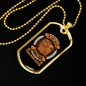 Appreciative Dog Brown Necklace Stainless Steel or 18k Gold Dog Tag 24" Chain-Express Your Love Gifts