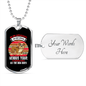 Appreciative Dog Bulldog Necklace Stainless Steel or 18k Gold Dog Tag 24" Chain-Express Your Love Gifts