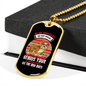 Appreciative Dog Bulldog Necklace Stainless Steel or 18k Gold Dog Tag 24" Chain-Express Your Love Gifts