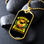 Appreciative Dog Neon Green Necklace Stainless Steel or 18k Gold Dog Tag 24" Chain-Express Your Love Gifts