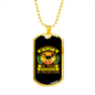 Appreciative Dog Neon Green Necklace Stainless Steel or 18k Gold Dog Tag 24" Chain-Express Your Love Gifts