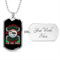 Appreciative Dog Pink Necklace Stainless Steel or 18k Gold Dog Tag 24" Chain-Express Your Love Gifts