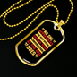Appreciative Dog Plain Necklace Stainless Steel or 18k Gold Dog Tag 24" Chain-Express Your Love Gifts