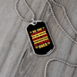 Appreciative Dog Plain Necklace Stainless Steel or 18k Gold Dog Tag 24" Chain-Express Your Love Gifts
