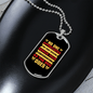 Appreciative Dog Plain Necklace Stainless Steel or 18k Gold Dog Tag 24" Chain-Express Your Love Gifts