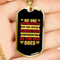 Appreciative Dog Plain Necklace Stainless Steel or 18k Gold Dog Tag 24" Chain-Express Your Love Gifts