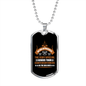 Appreciative Dog White Brown Necklace Stainless Steel or 18k Gold Dog Tag 24" Chain-Express Your Love Gifts