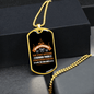 Appreciative Dog White Brown Necklace Stainless Steel or 18k Gold Dog Tag 24" Chain-Express Your Love Gifts