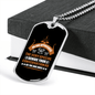 Appreciative Dog White Brown Necklace Stainless Steel or 18k Gold Dog Tag 24" Chain-Express Your Love Gifts
