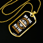 Appreciative Dog White Necklace Stainless Steel or 18k Gold Dog Tag 24" Chain-Express Your Love Gifts
