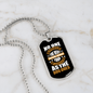 Appreciative Dog White Necklace Stainless Steel or 18k Gold Dog Tag 24" Chain-Express Your Love Gifts